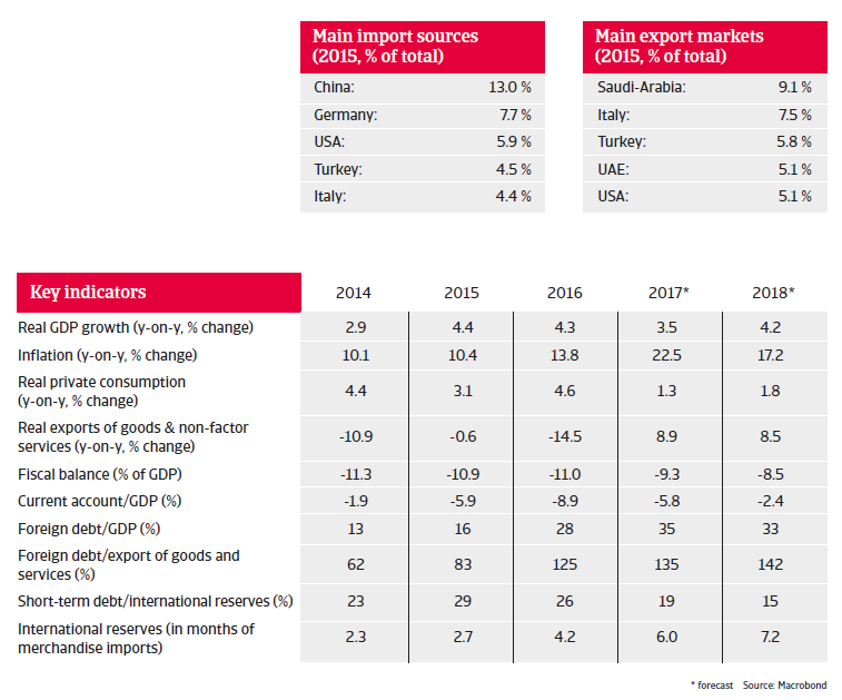 MENA Egypt 2017 key indicators